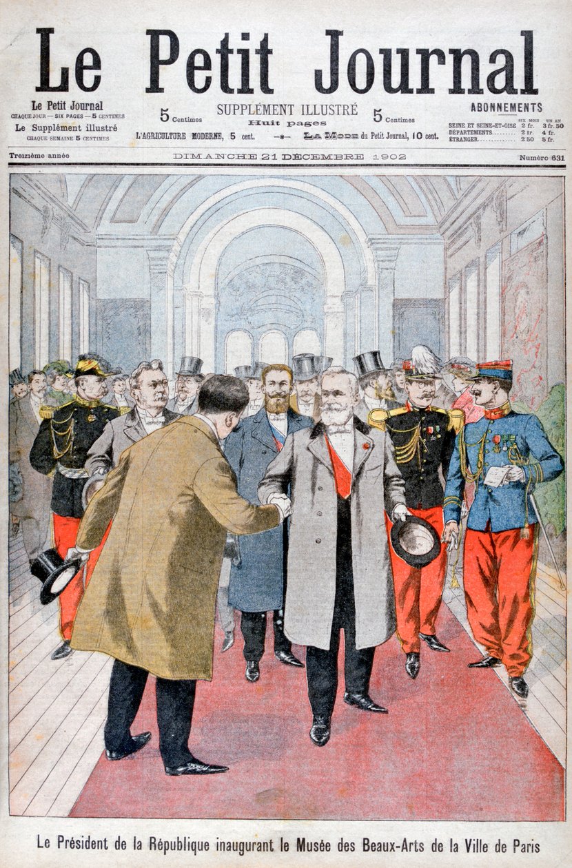 Präsident der Republik eröffnet das Musée des Beaux-Arts de la Ville de Paris, 1902 von Unbekannt