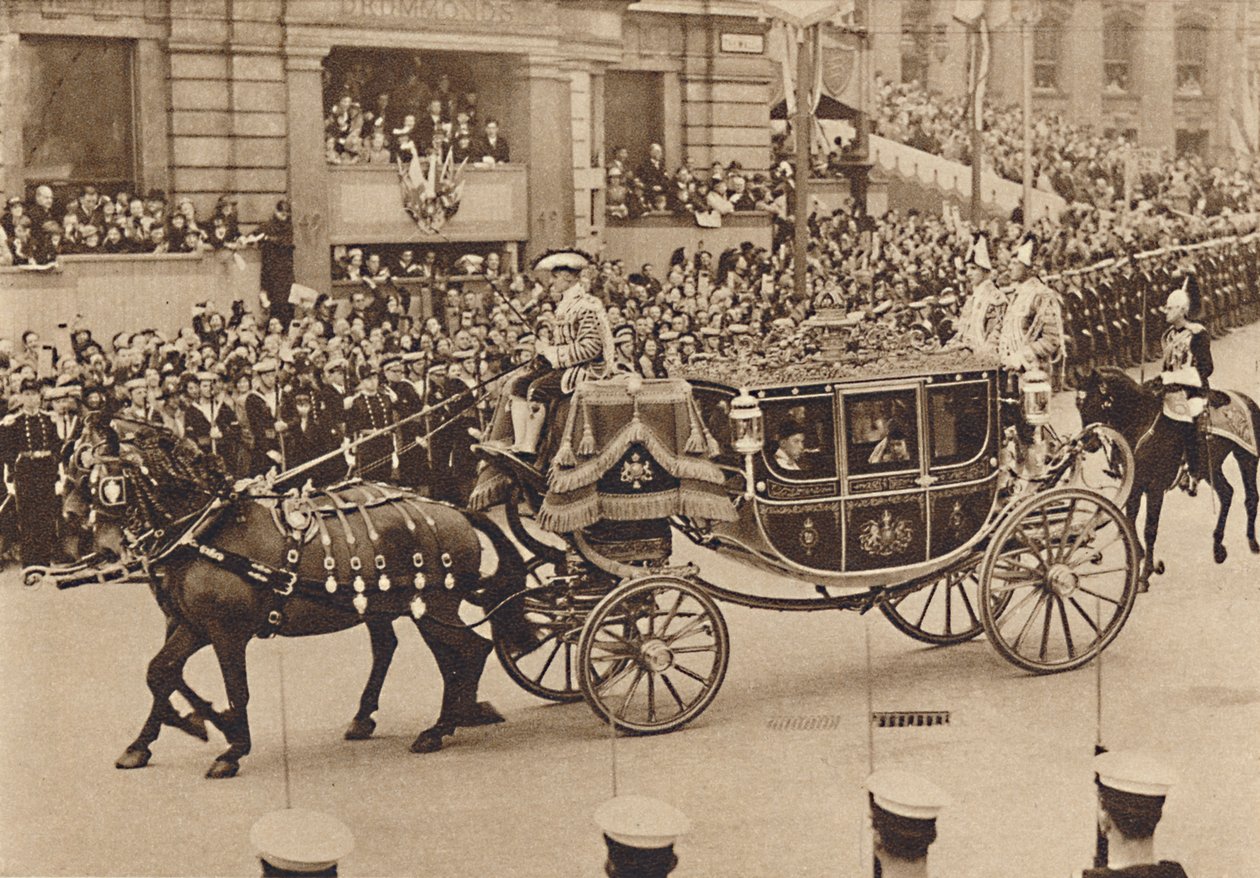 Prinzessin Elizabeth und ihr Cousin Lord Lascelles mit der Prinzessin Royal, 1937 von Unbekannt
