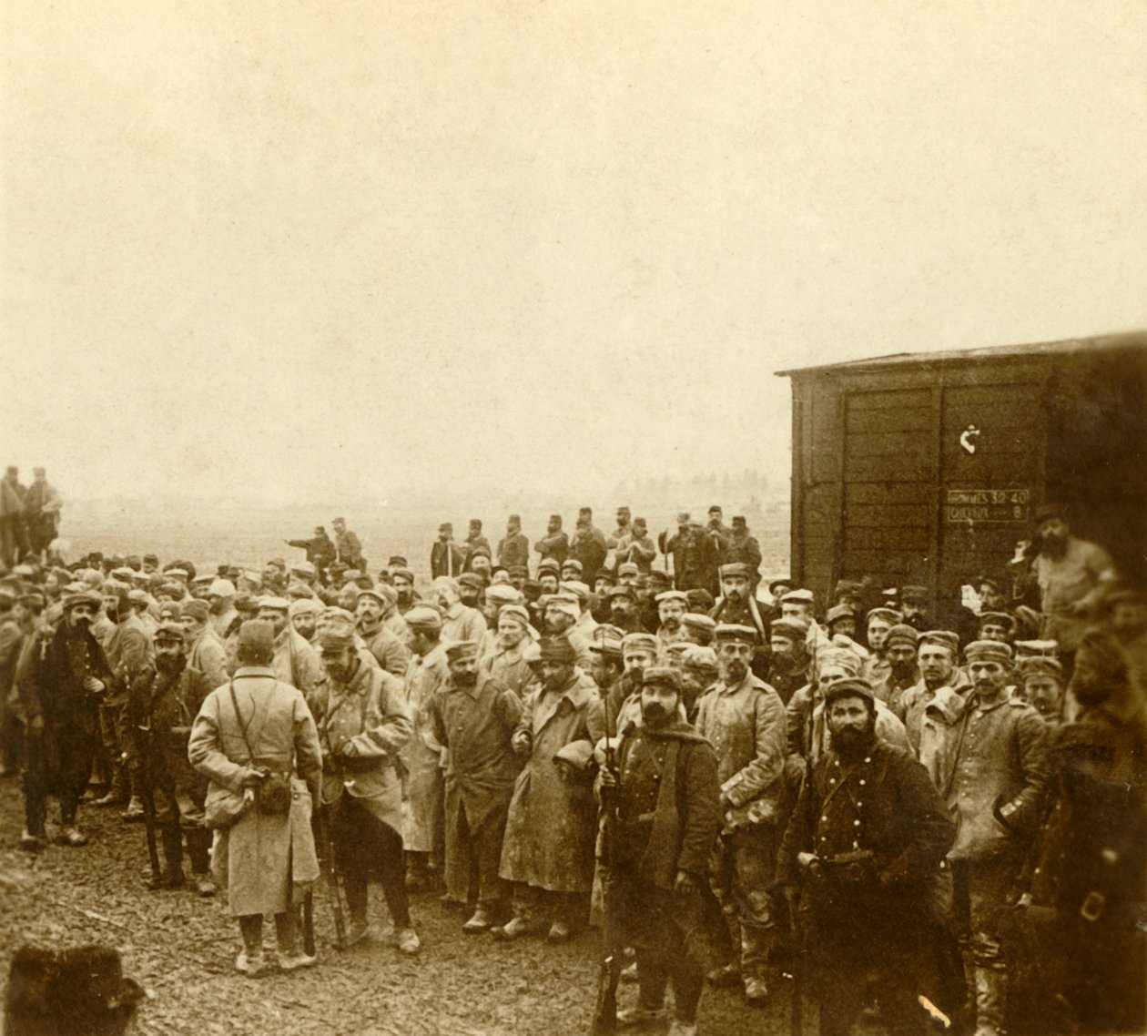 Gefangene in Perthes les Hurlus, Nordfrankreich, ca. 1914-1918 von Unbekannt