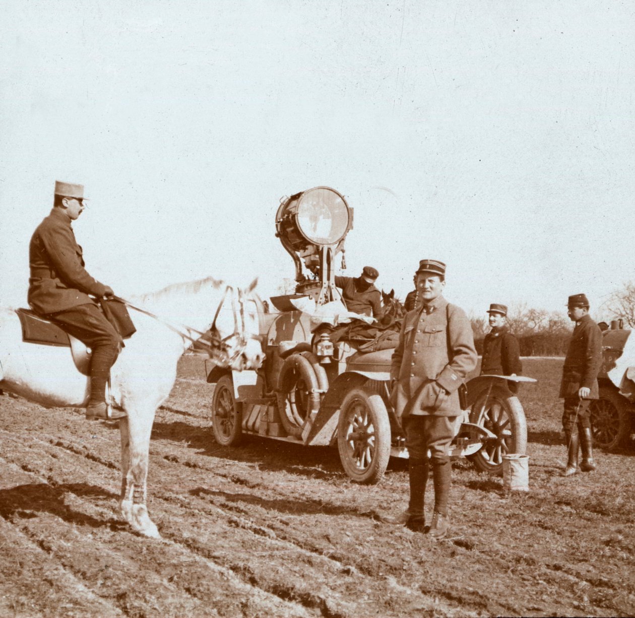 Projektor, Chalons, Nordfrankreich, ca. 1914-1918 von Unbekannt
