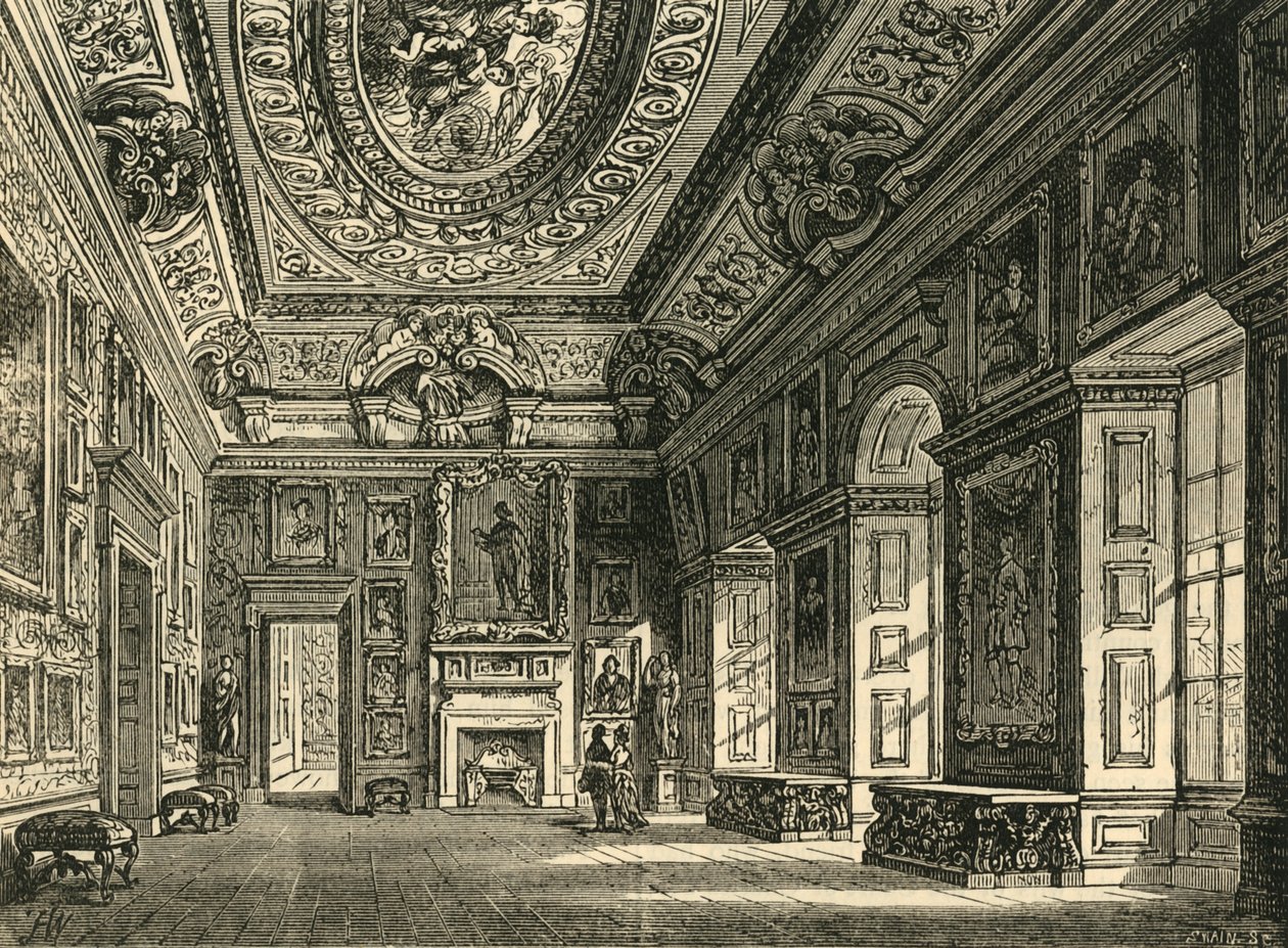 Zeichenzimmer von Königin Caroline, Kensington Palace, um 1876 von Unbekannt