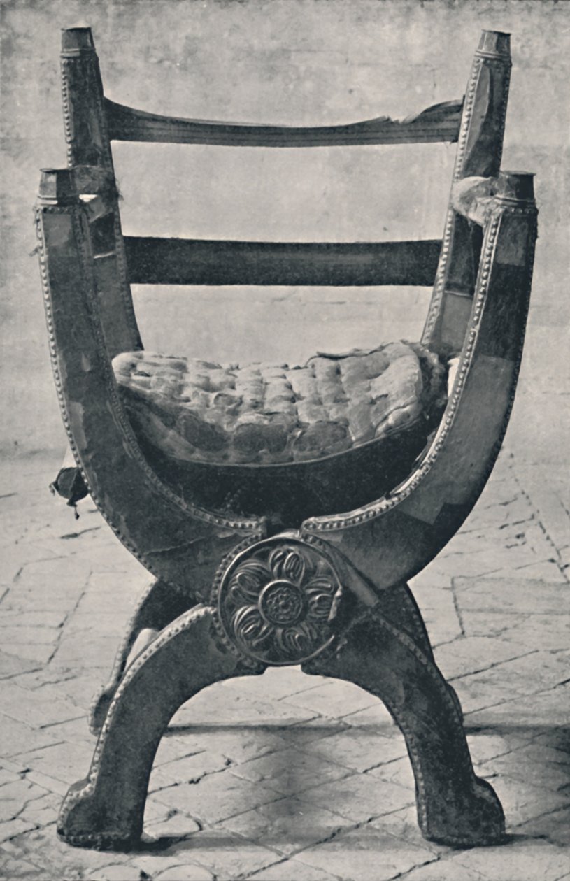 Königin Marys Stuhl in der Kathedrale von Winchester. A.D. 1554, 1928 von Unbekannt