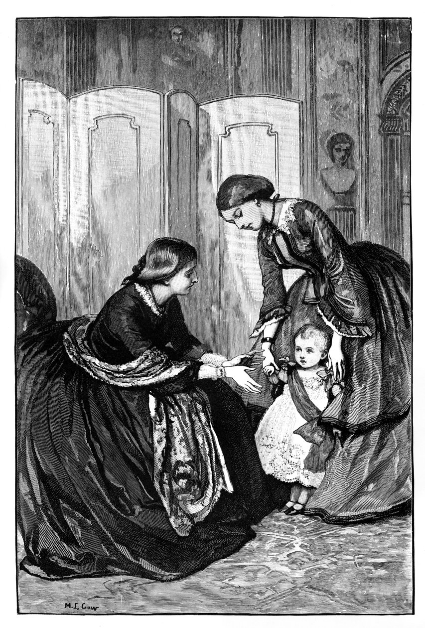 Königin Victoria und ihr kleiner Enkel, Prinz Wilhelm von Preußen, um 1883 von Unbekannt