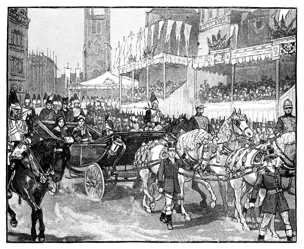 Königin Victoria eröffnet den Holborn Viadukt, London, 1869 von Unbekannt