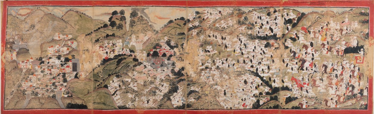 Raja Sansar Chand greift das Fort Kangra an von Unbekannt Unbekannt