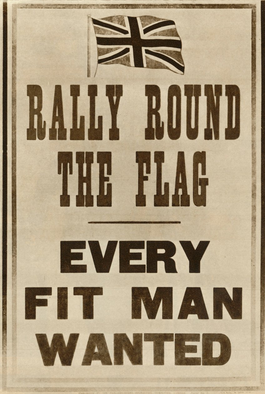 Rallye um die Flagge: Jeder taugliche Mann wird gebraucht, 1914 von Unbekannt