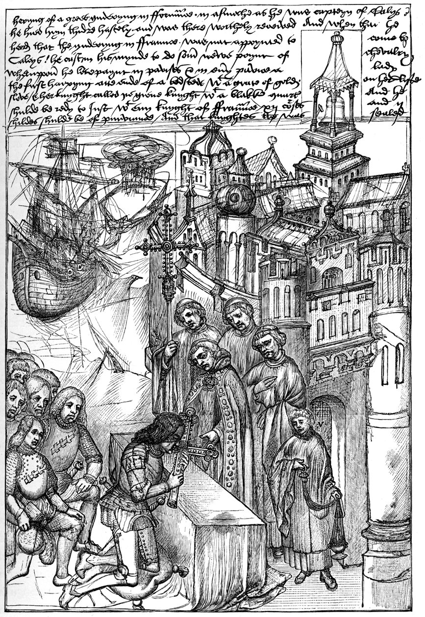 Empfang von Richard de Beauchamp, Earl of Warwick, 15. Jahrhundert, 1893 von Unbekannt