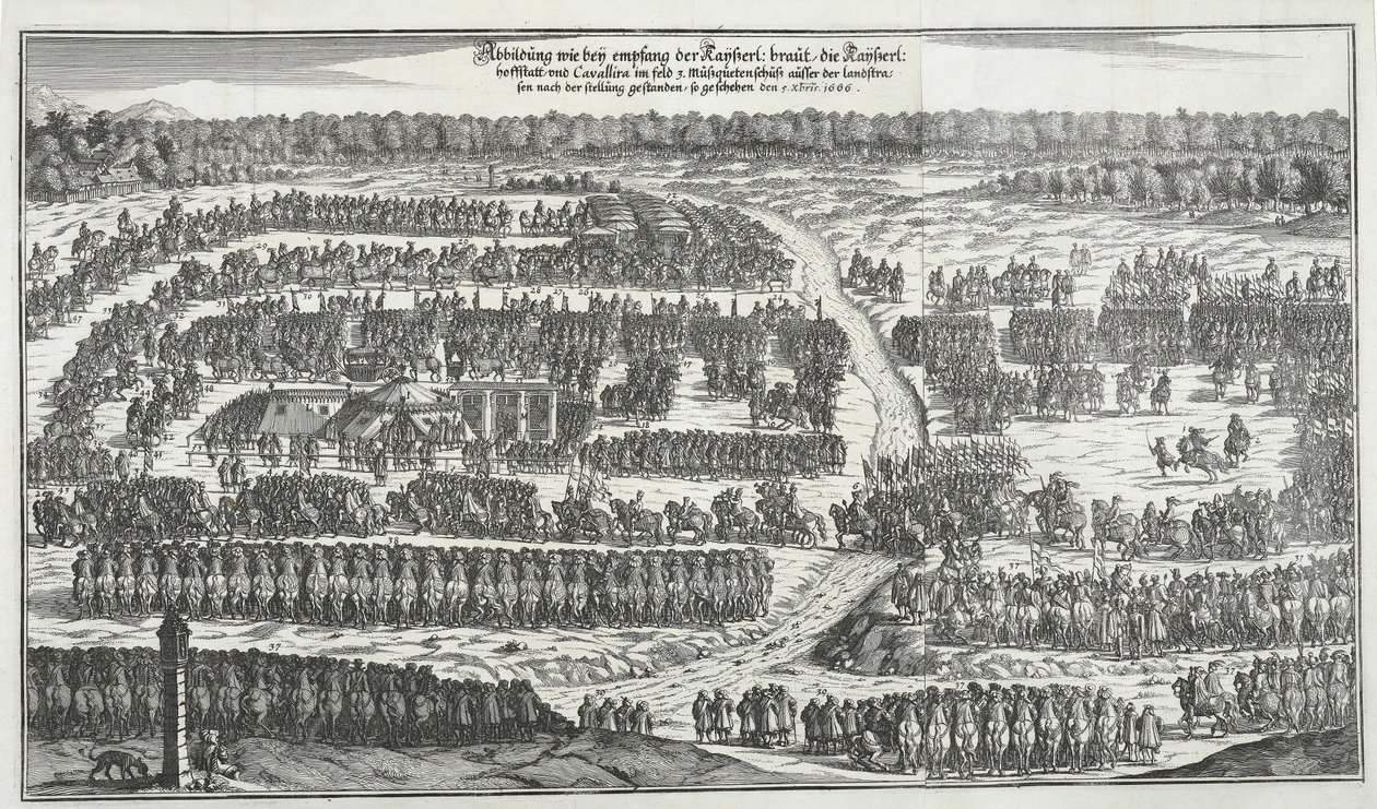 Empfang der Infantin Margarete Theresia von Spanien in Wien am 6. Dezember 1666 von Unbekannt