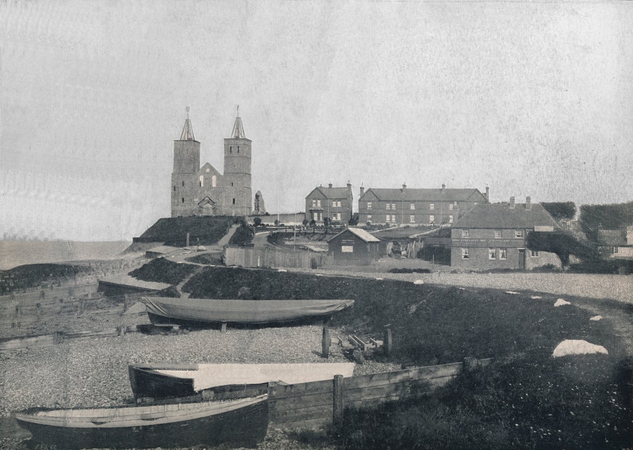 Reculver - Das Dorf und die Reculver Türme, 1895 von Unbekannt