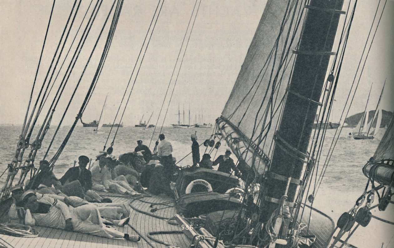 Die größten britischen Rennjachten konkurrieren während der Cowes Week, 1937 von Unbekannt