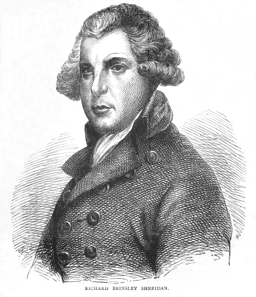 Richard Brinsley Sheridan, irischer Dramatiker, Dichter und Politiker, um 1875-1878 von Unbekannt