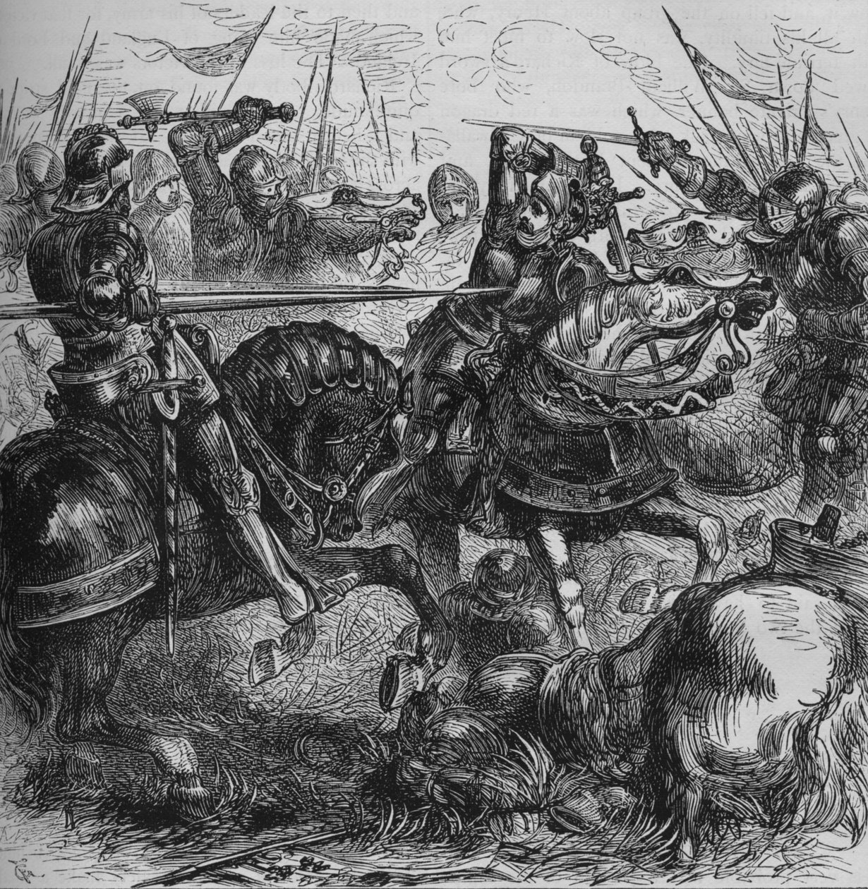 Richard III. bei Bosworth, 22. August 1485, um 1880 von Unbekannt