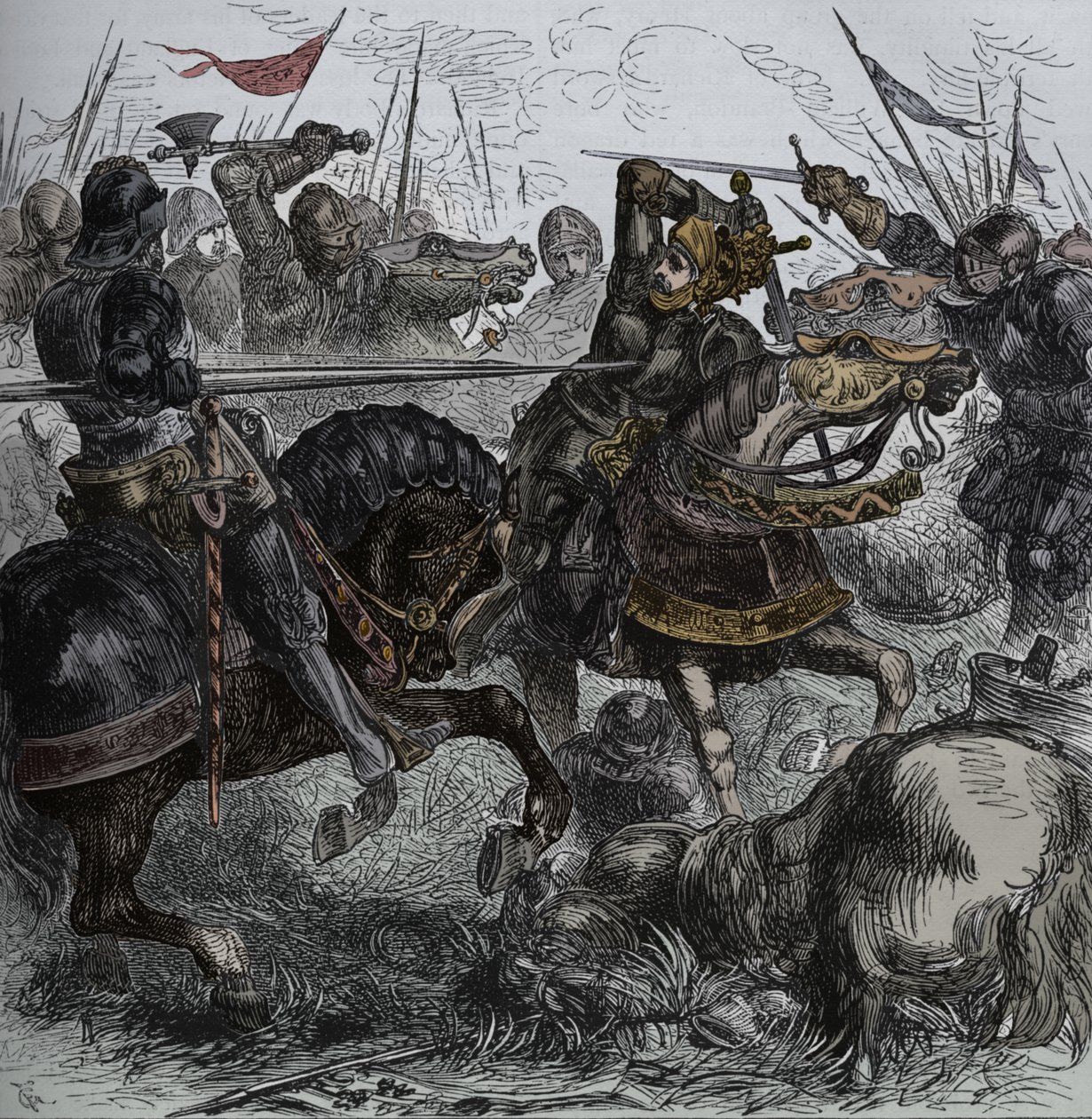 Richard III. bei Bosworth, 22. August 1485, um 1880 von Unbekannt