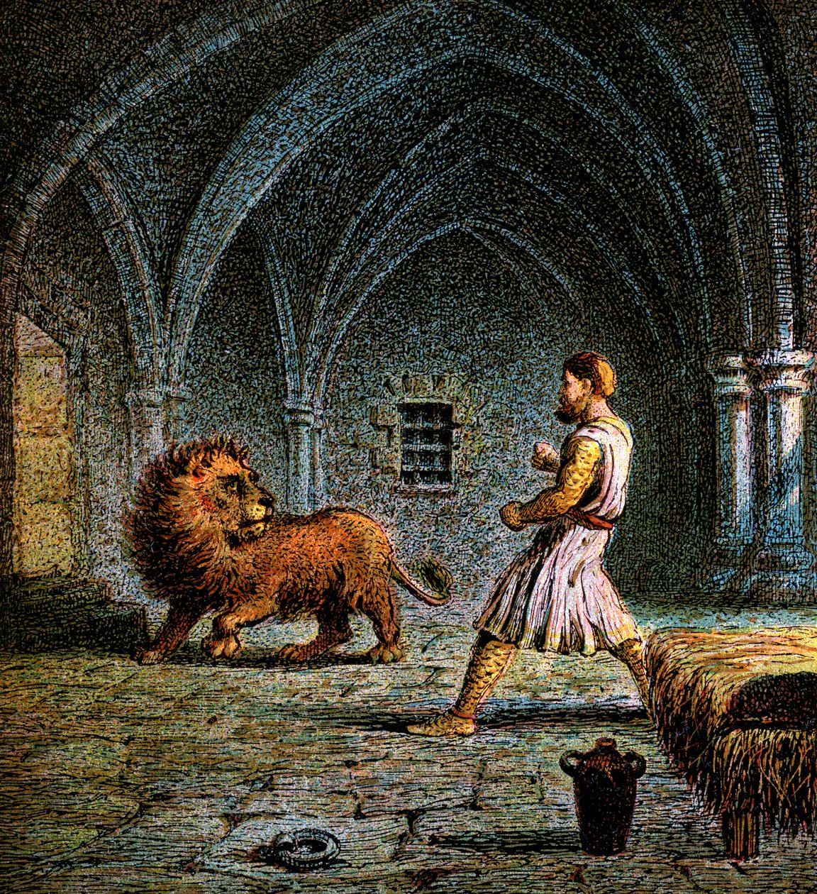 Richard Löwenherz und ein Löwe, 12. Jahrhundert, um 1850 von Unbekannt