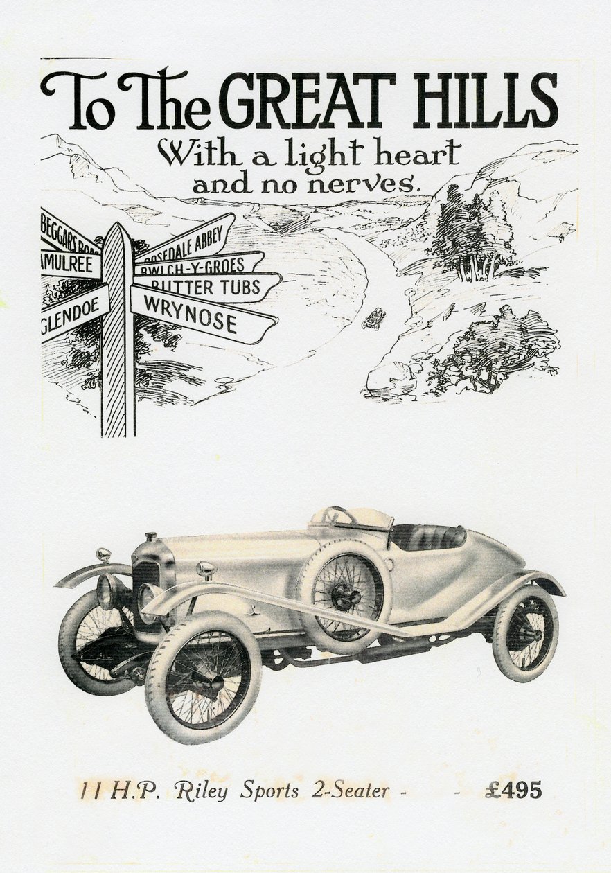 Riley MPH 2-Sitzer Sportwagen, ca. 1920er Jahre von Unbekannt