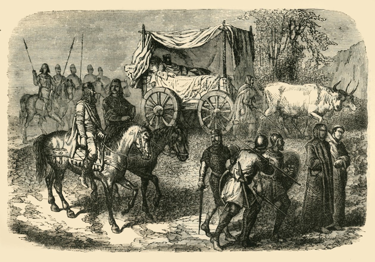 Roi Faineant König Faulpelz der Merowinger, 7. Jahrhundert, 1890 von Unbekannt