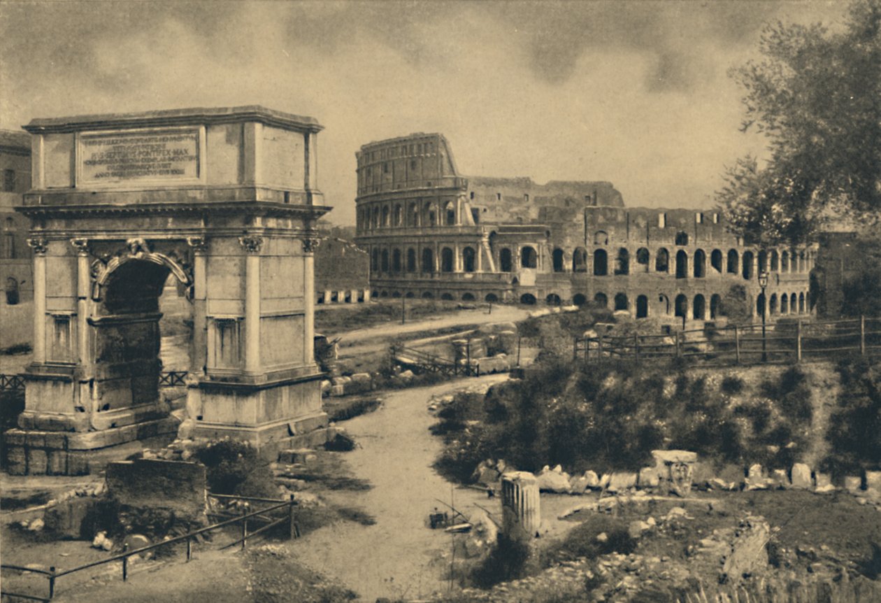 Rom - Titusbogen - Das Kolosseum, 1910 von Unbekannt