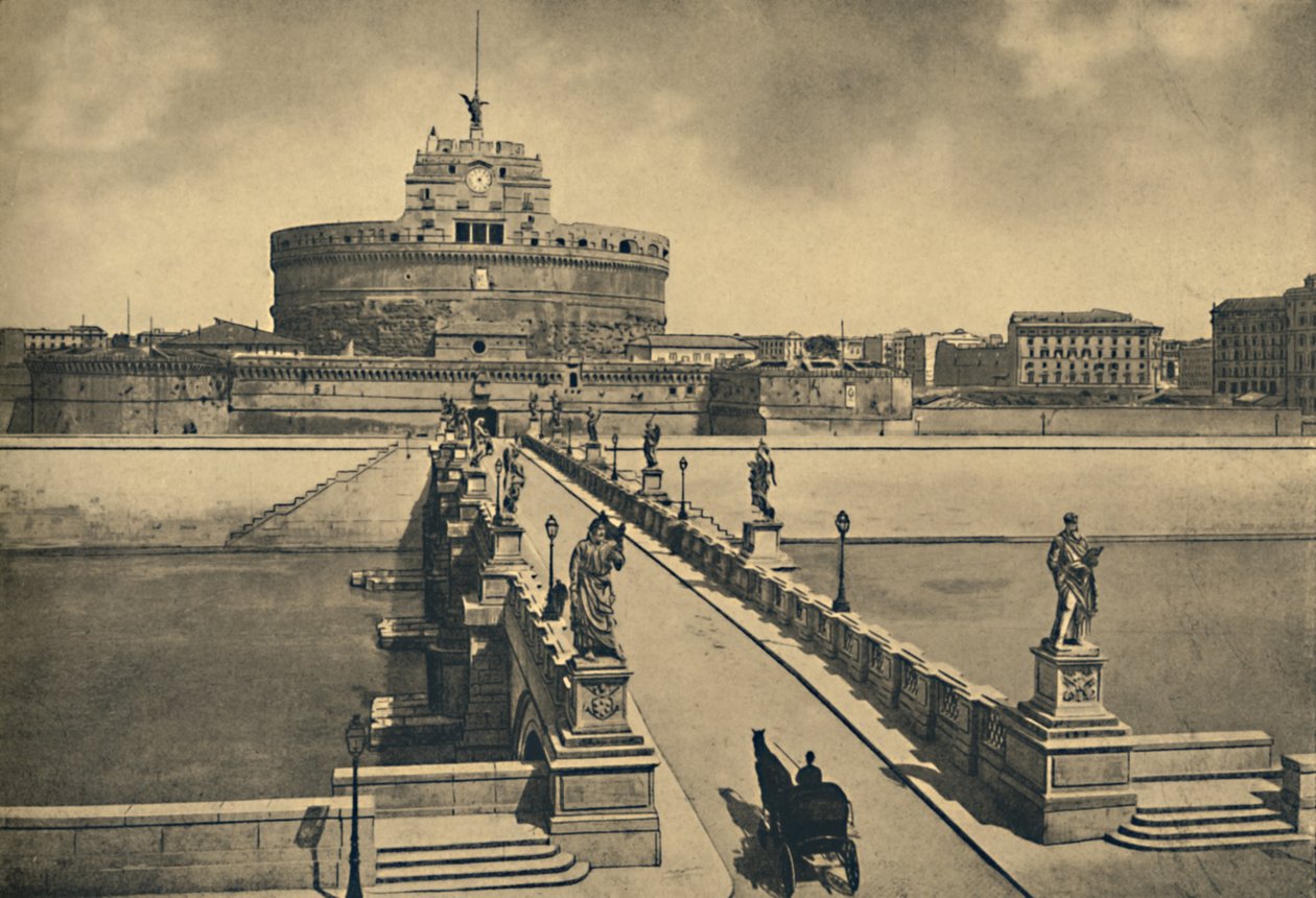 Rom - Brücke und Schloss St. Angelo, 1910 von Unbekannt