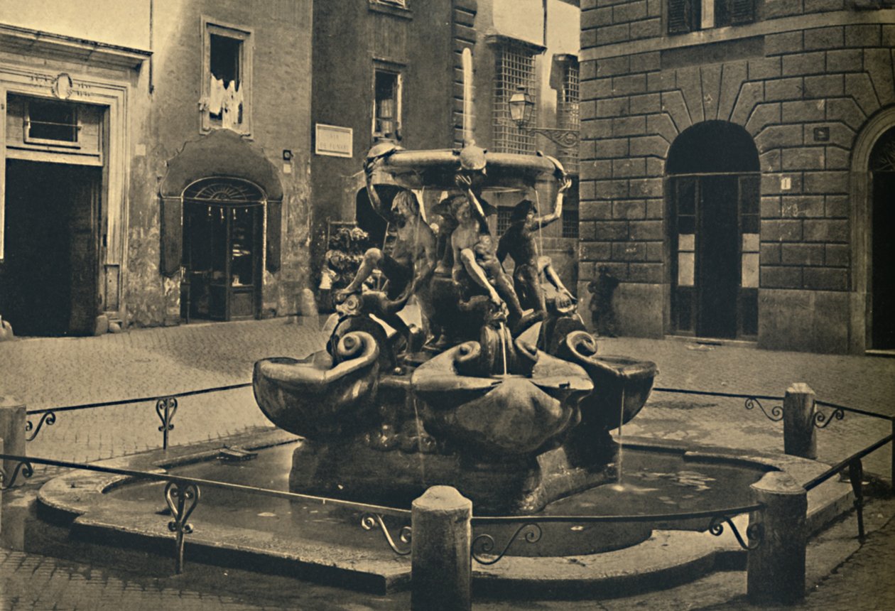 Rom - Mattei-Platz. - Schildkrötenbrunnen. Landini und Della Porta 1585, 1910 von Unbekannt