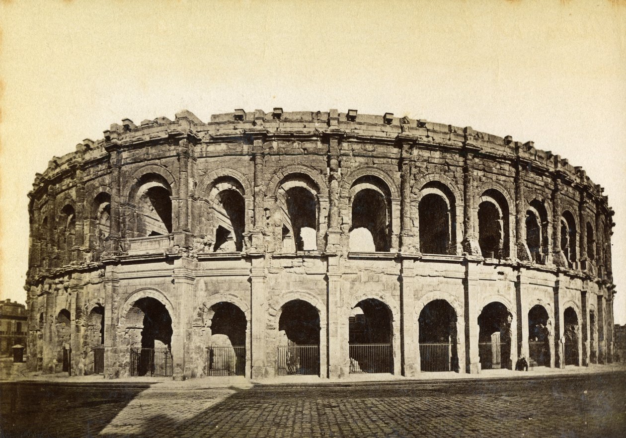 Römisches Amphitheater, Nîmes, Frankreich, spätes 19. oder frühes 20. Jahrhundert von Unbekannt