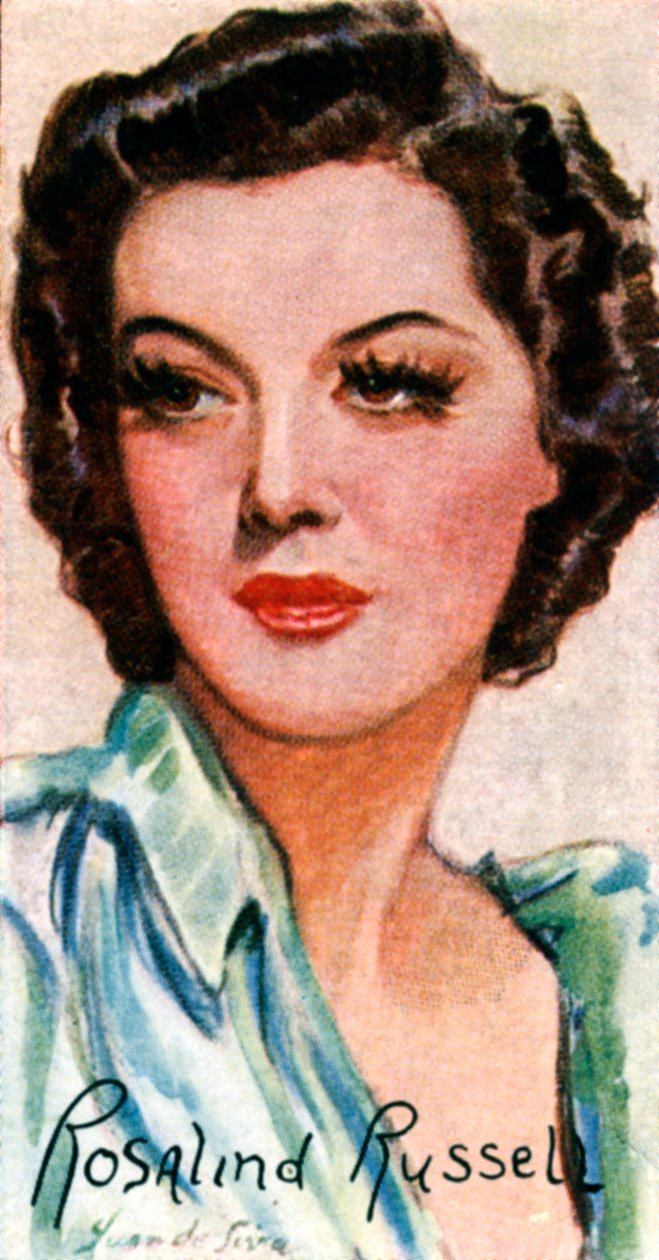 Rosalind Russell, 1907-1976, amerikanische Film- und Bühnenschauspielerin, 20. Jahrhundert von Unbekannt