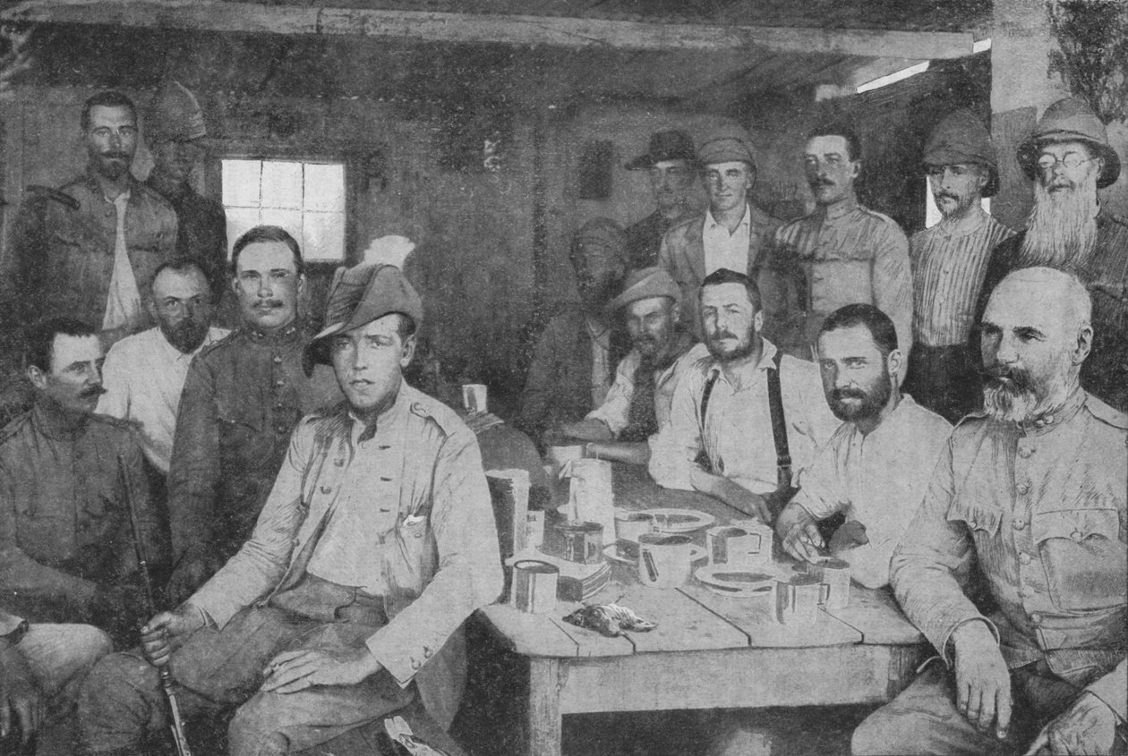 Roughing It am Modder River: Das Offiziersmess der 3. Grenadier Guards, 1902 von Unbekannt