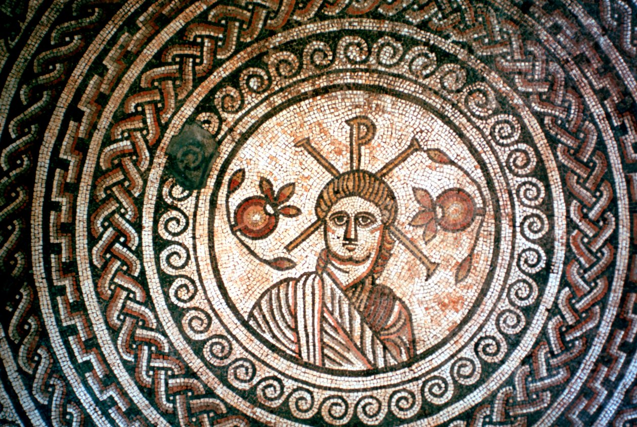 Rundel aus einer römischen Villa, St. Mary, Dorset, 4. Jahrhundert n. Chr. von Unbekannt