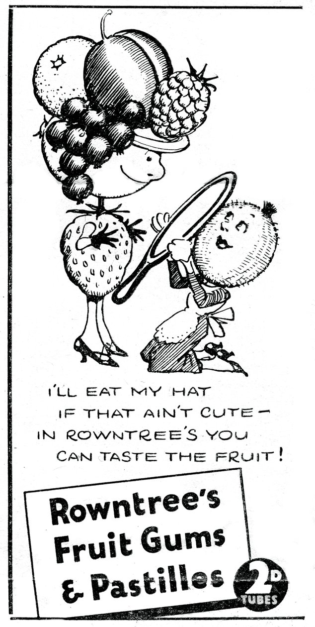 Rowntrees Fruchtgummis und Pastillen, 1938 von Unbekannt