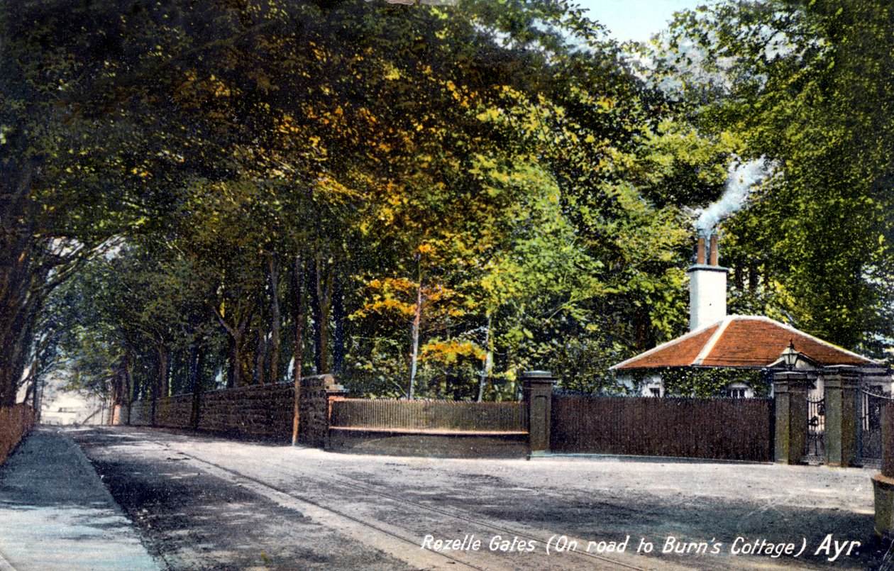 Rozelle-Tore, auf dem Weg zum Burns Cottage, Ayr, Ayrshire, 1913 von Unbekannt