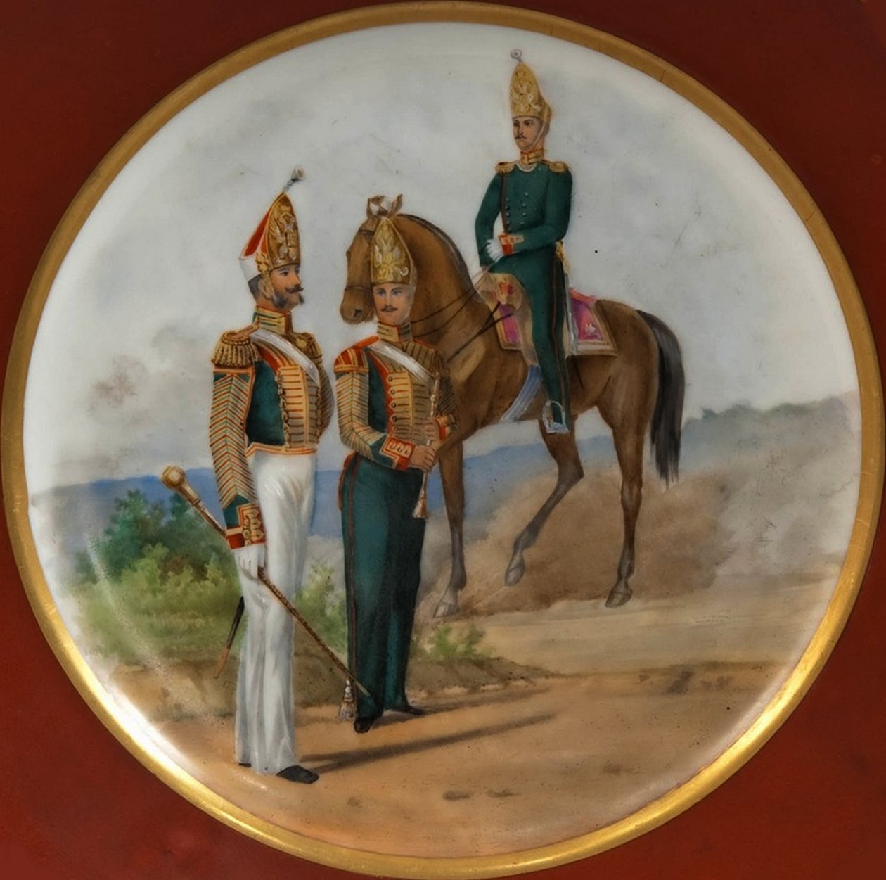 Russische Grenadiere Platte, 1850er Jahre von Unbekannt