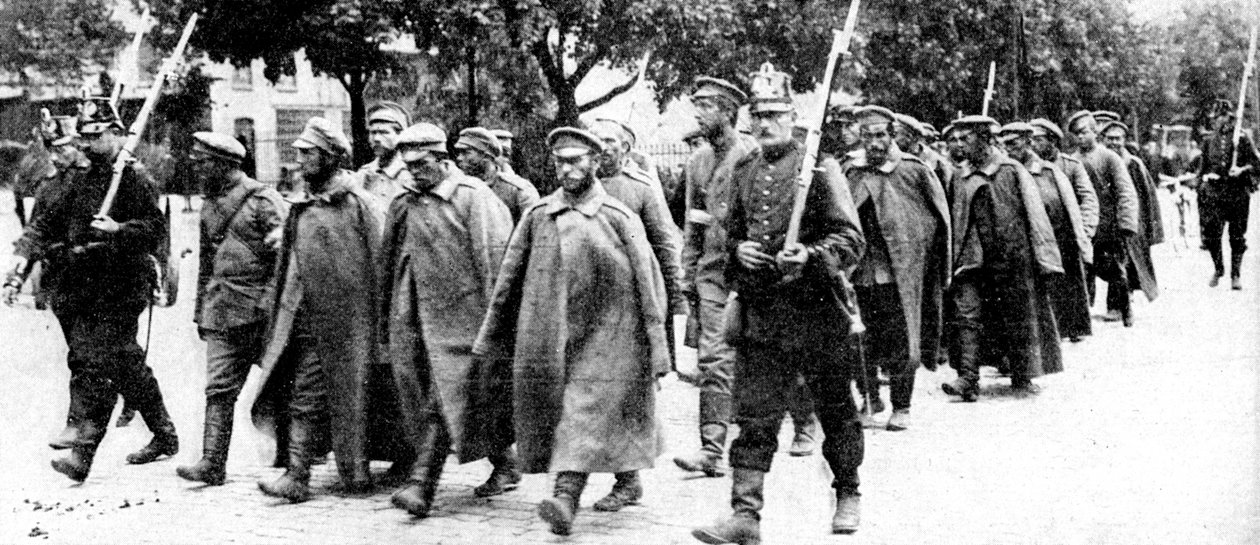 Russische Gefangene, Ostpreußen, Erster Weltkrieg, 1914 von Unbekannt