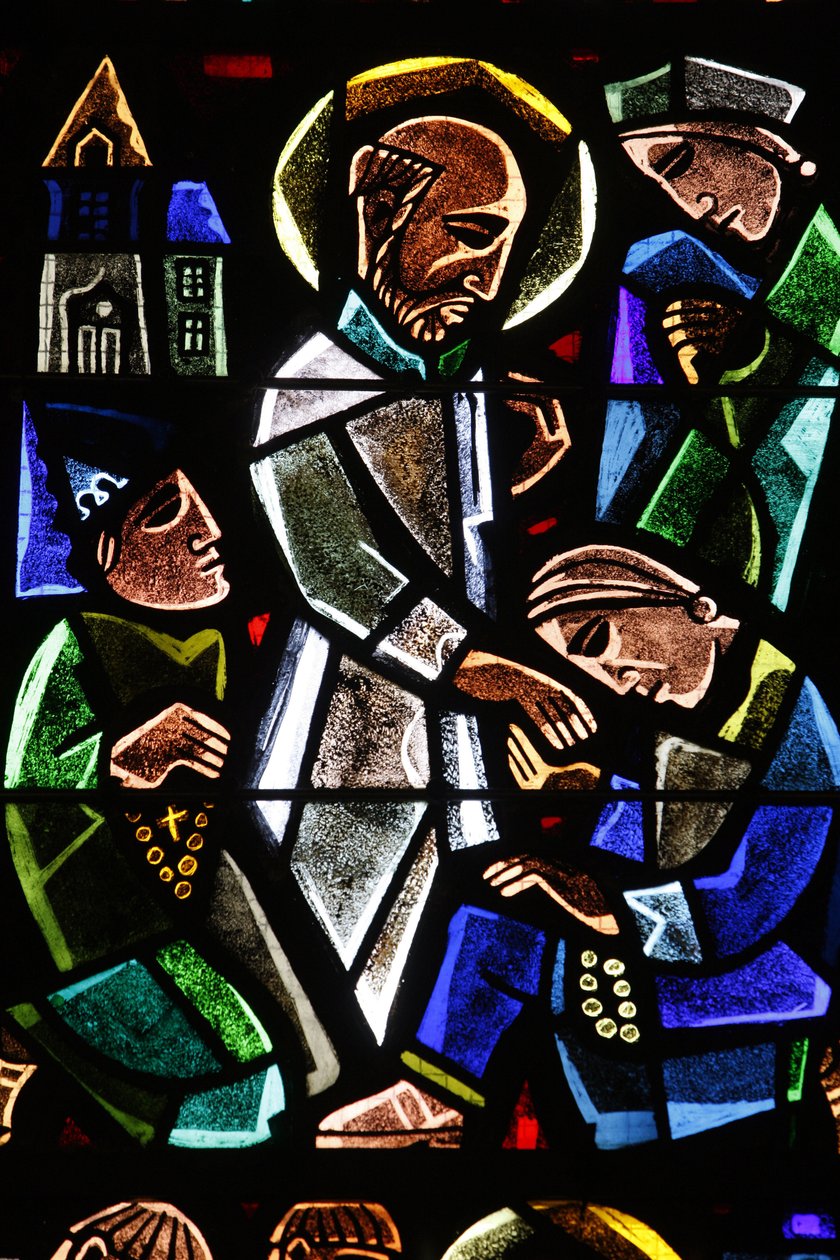 Kathedrale Saint-Corentin, Quimper Buntglasfenster: Heiliger Paulus, Quimper, Frankreich von Unbekannt