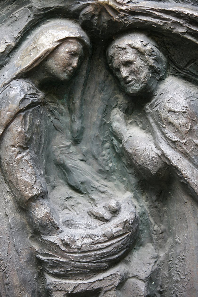 Saint-Pierre de Montmartre Kirche: Notre-Dame-Tor Skulptur: Geburt Christi, Paris, Frankreich von Unbekannt