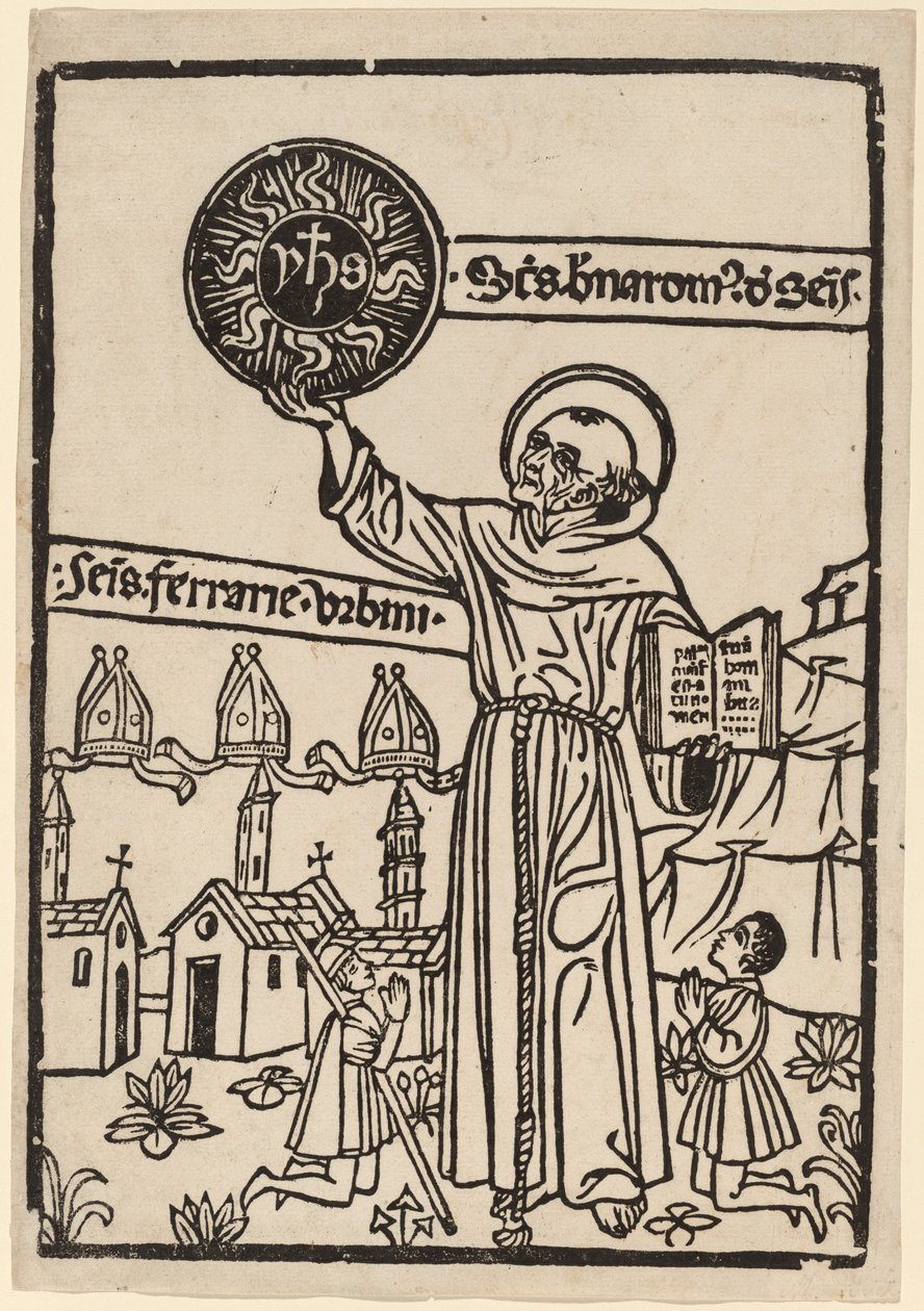 Heiliger Bernhardin von Siena, 1470-1480 von Unbekannt