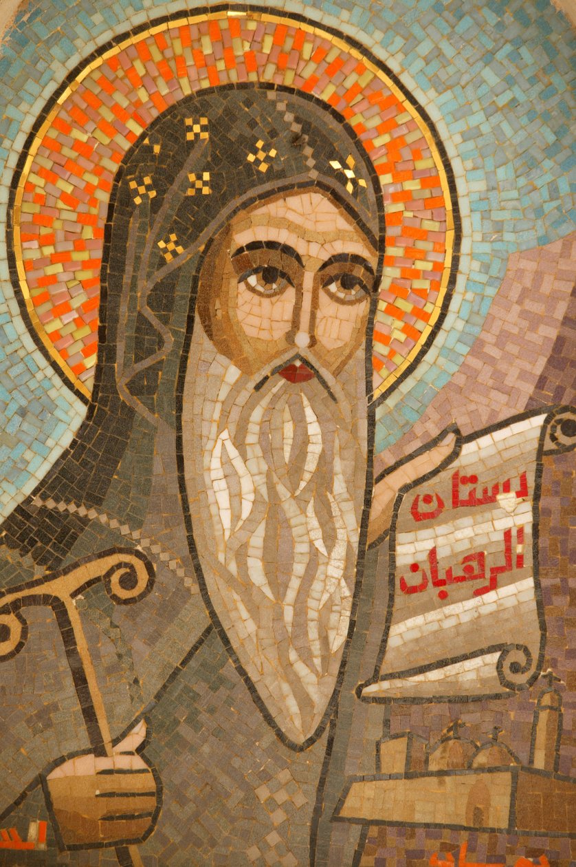 Ikone des Heiligen Bishoy-Koptischen Klosters: Heiliger Antonius, Ägypten von Unbekannt