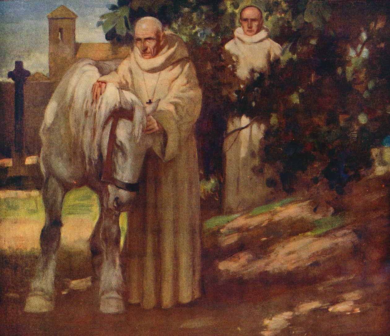 Heiliger Kolumba und das weiße Pferd, 1912 von Unbekannt
