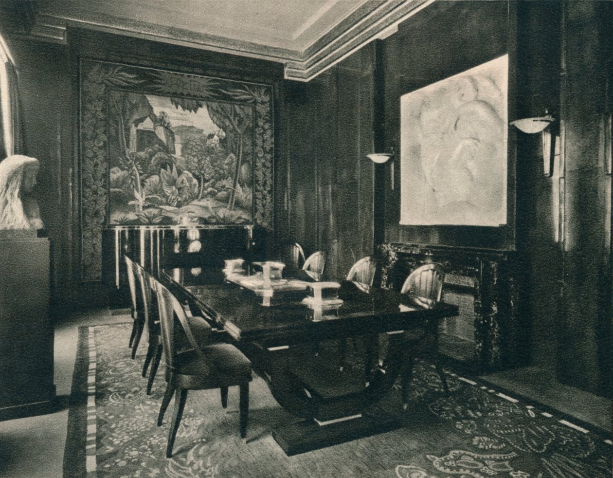 Speisesaal im Hotel eines Sammlers, 1925 von Unbekannt