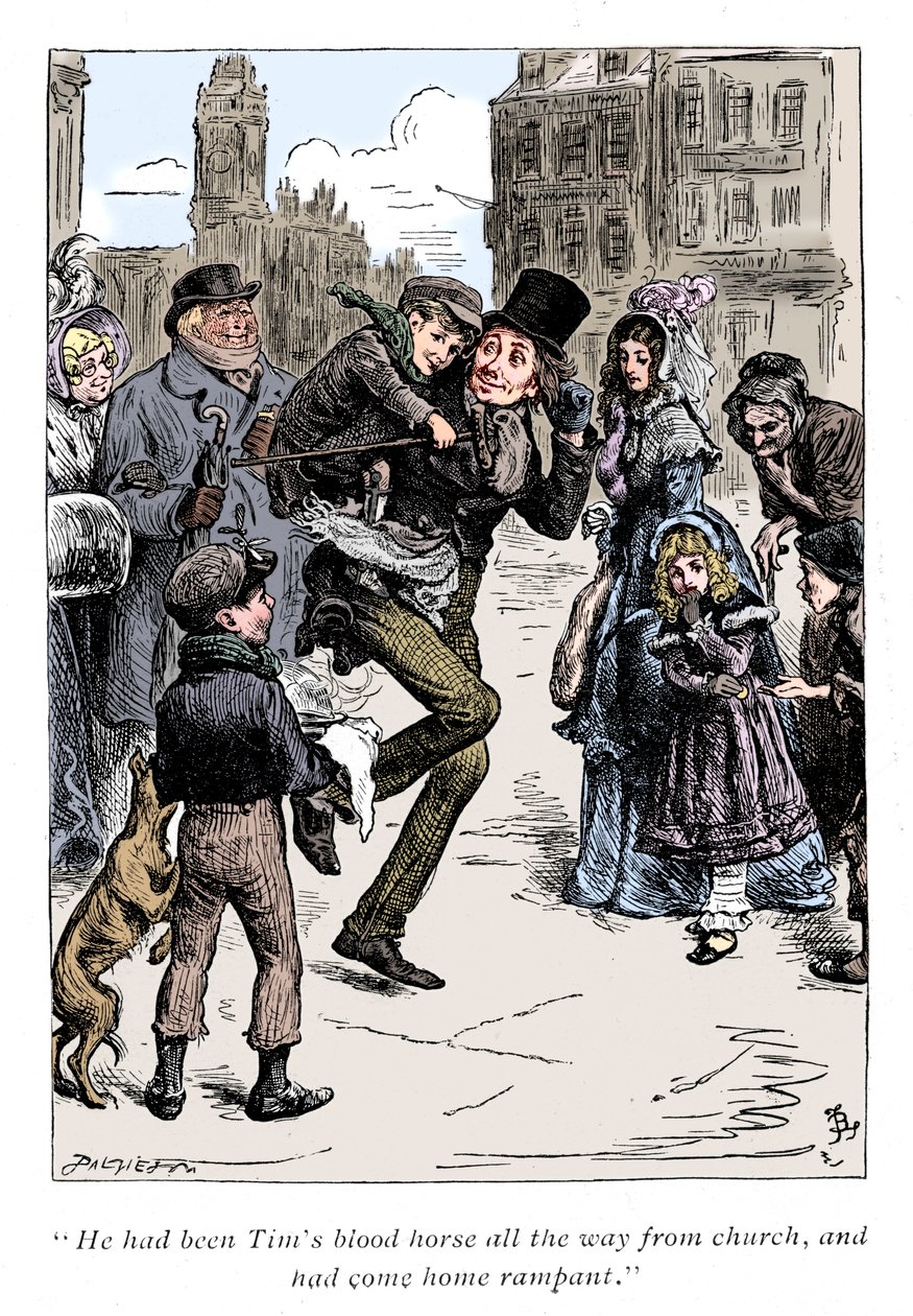 Szene aus Ein Weihnachtslied von Charles Dickens, 1843 von Unbekannt
