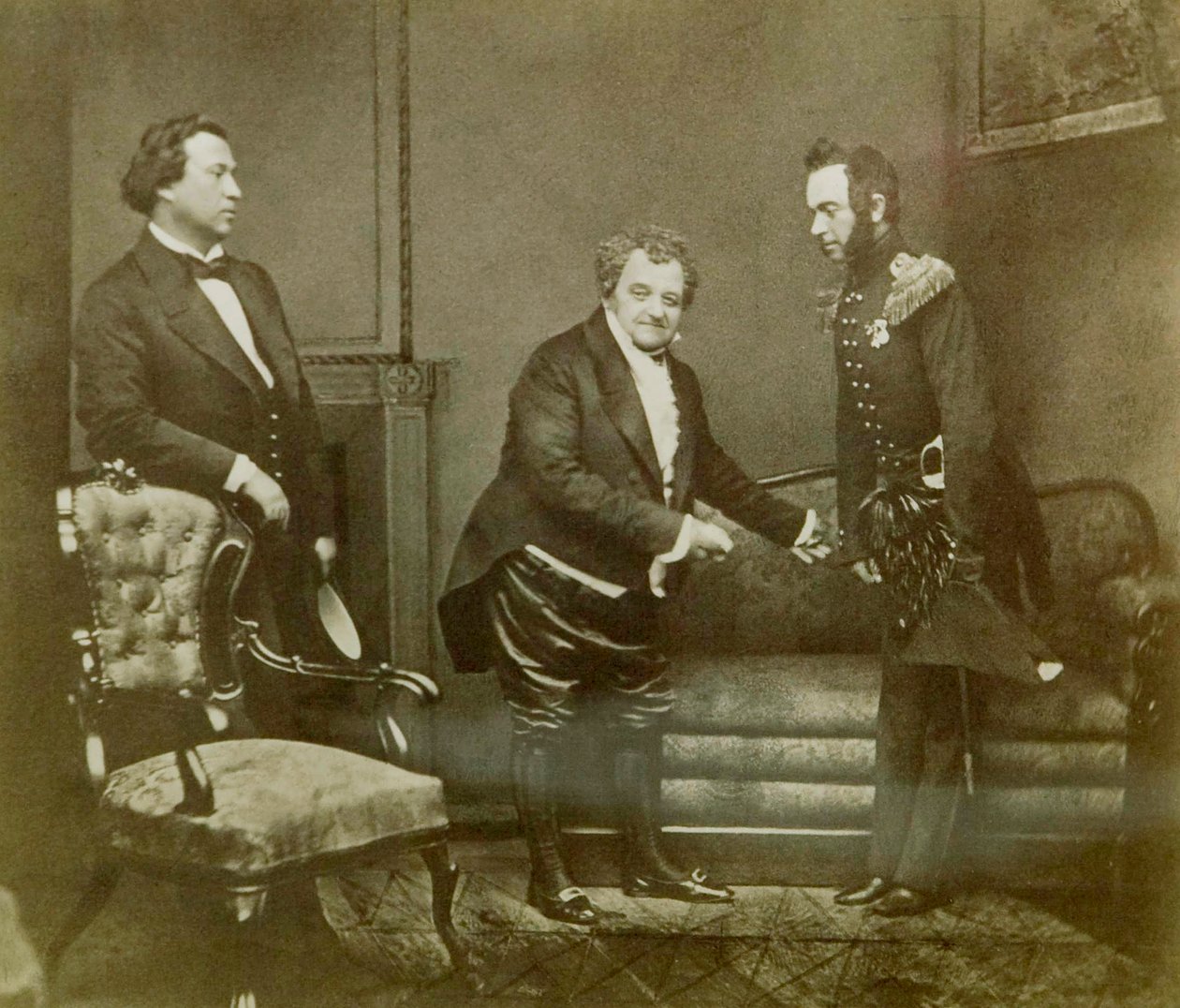Szene aus Aleksandr Griboyedovs Stück Woe from Wit, Maly Theater, Moskau, Russland, 1850 von Unbekannt