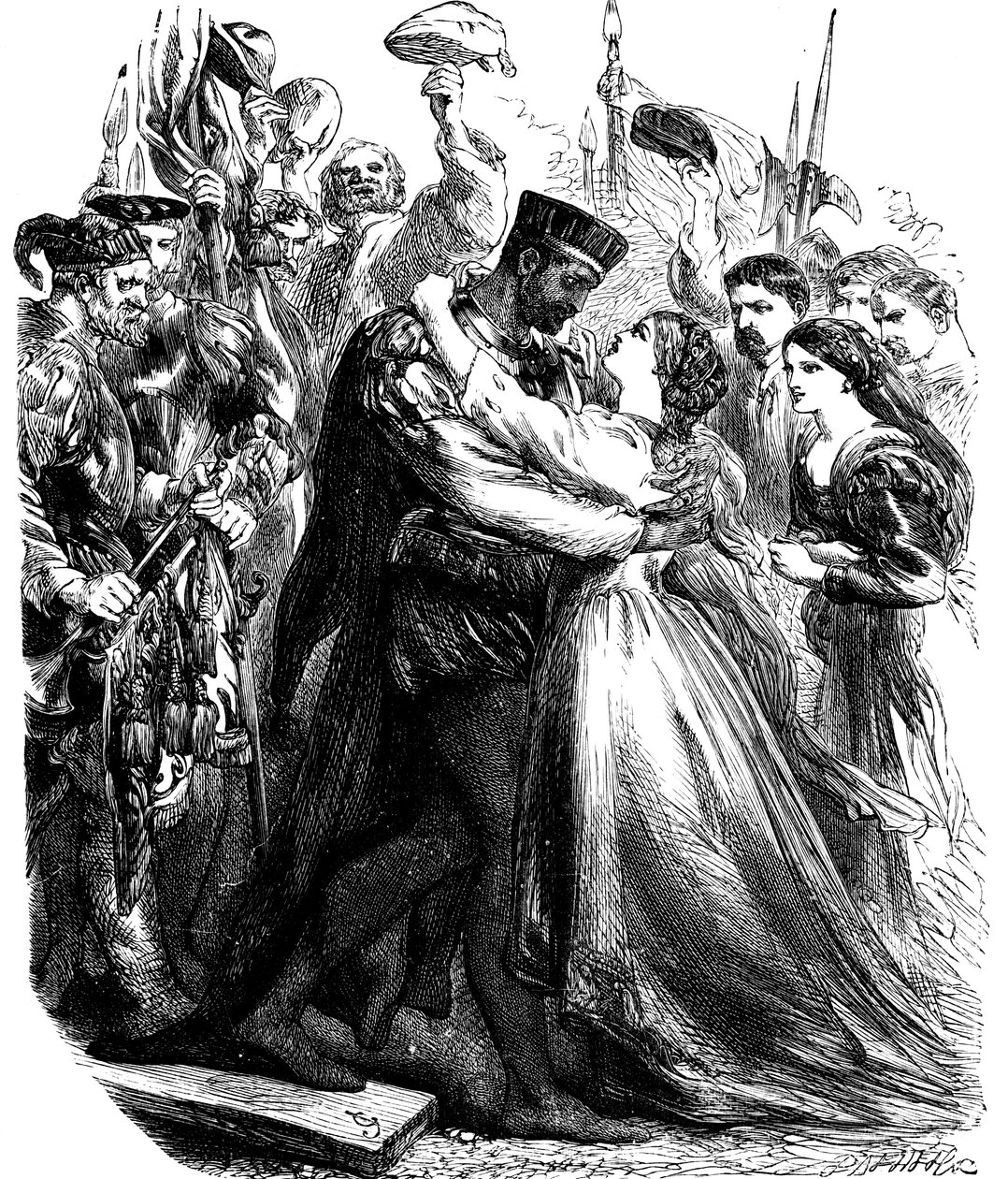 Szene aus Shakespeares Othello, 19. Jahrhundert von Unbekannt