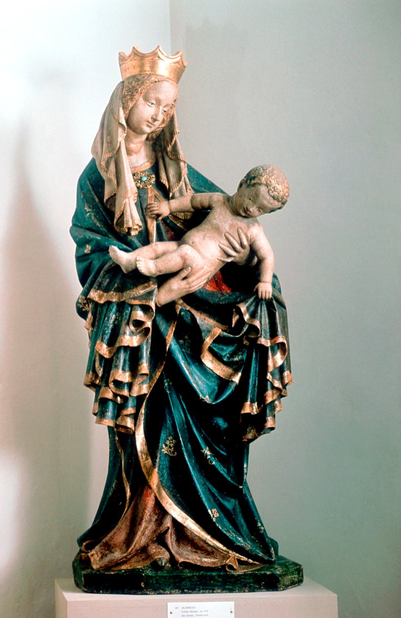Schöne Madonna, bemalte Statue, aus der Pfarrkirche, Bad Aussee, Österreich von Unbekannt