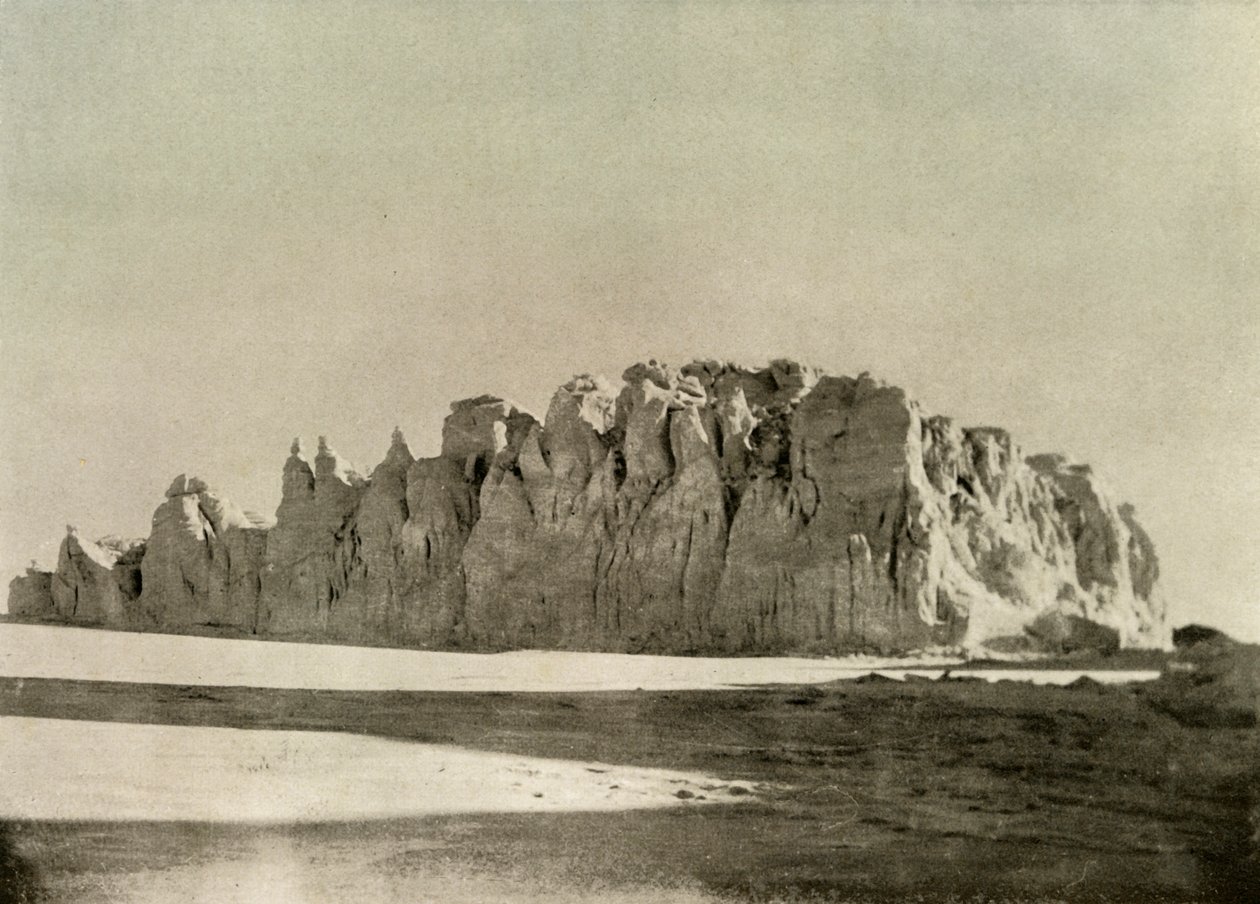 Gezackter Rand des Gletschers südlich von Kap Borne, Ross-Insel, ca. 1908-1909 von Unbekannt