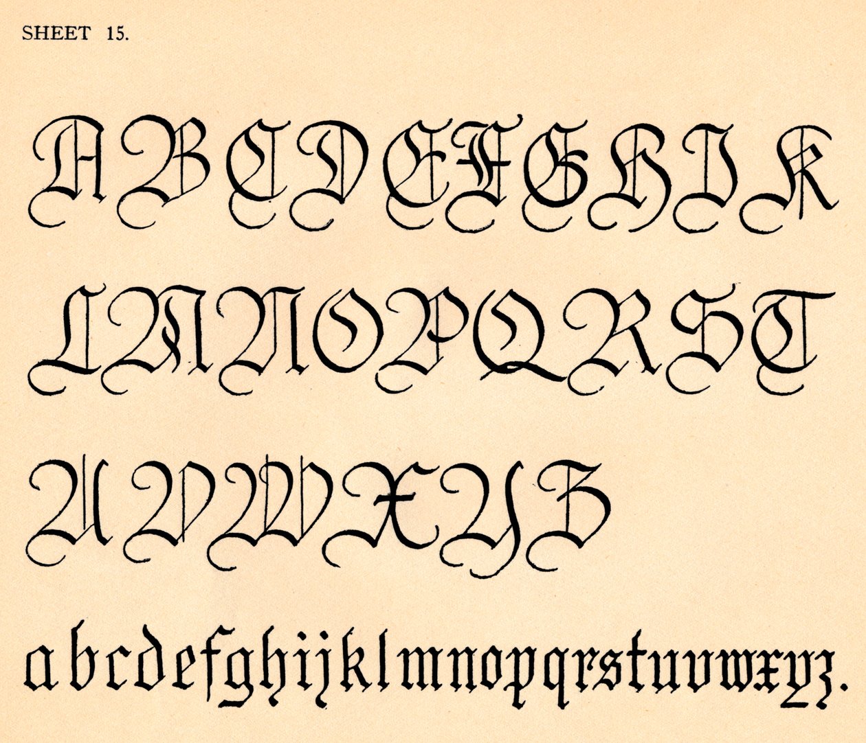 Blatt 15, aus einem Portfolio von Alphabeten, 1929 von Unbekannt