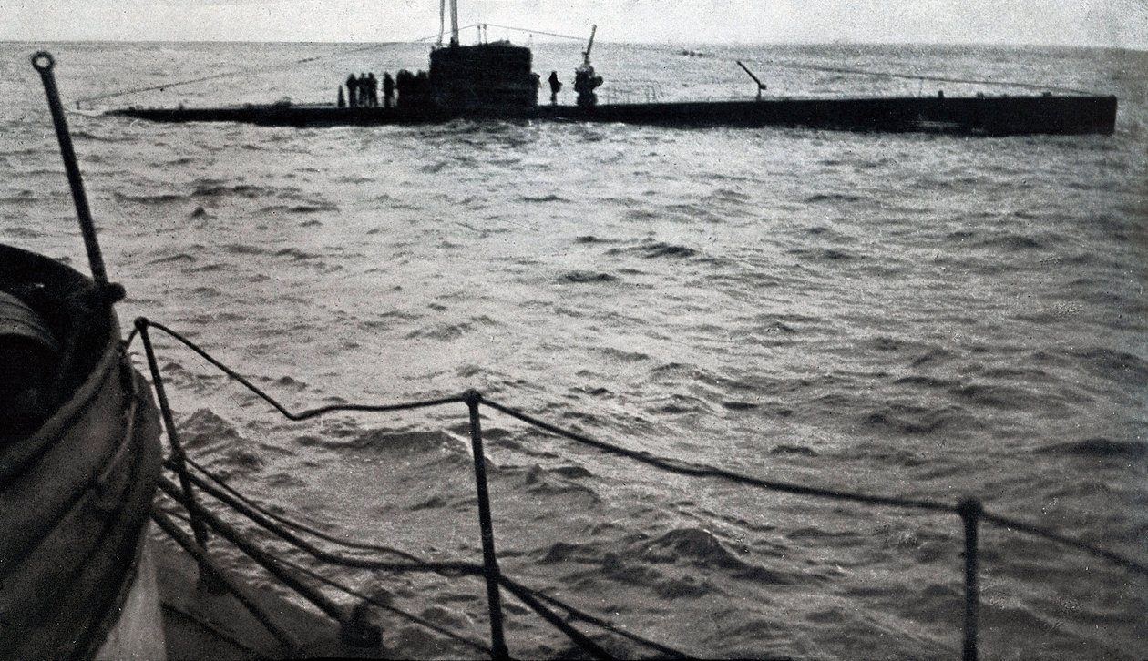 Schiffswrack des republikanischen U-Boots B6, August 1936 von Unbekannt