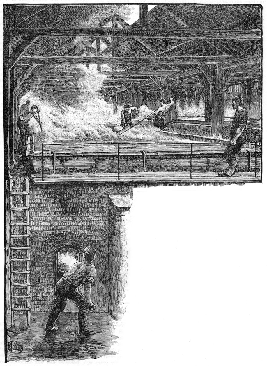 Salz schaufeln bei South Durham Salt Works, 1884 von Unbekannt