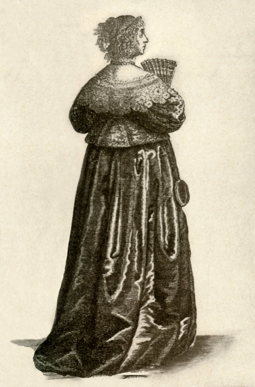 Zeigt die Kleidung einer englischen Dame, 1640, 1937 von Unbekannt