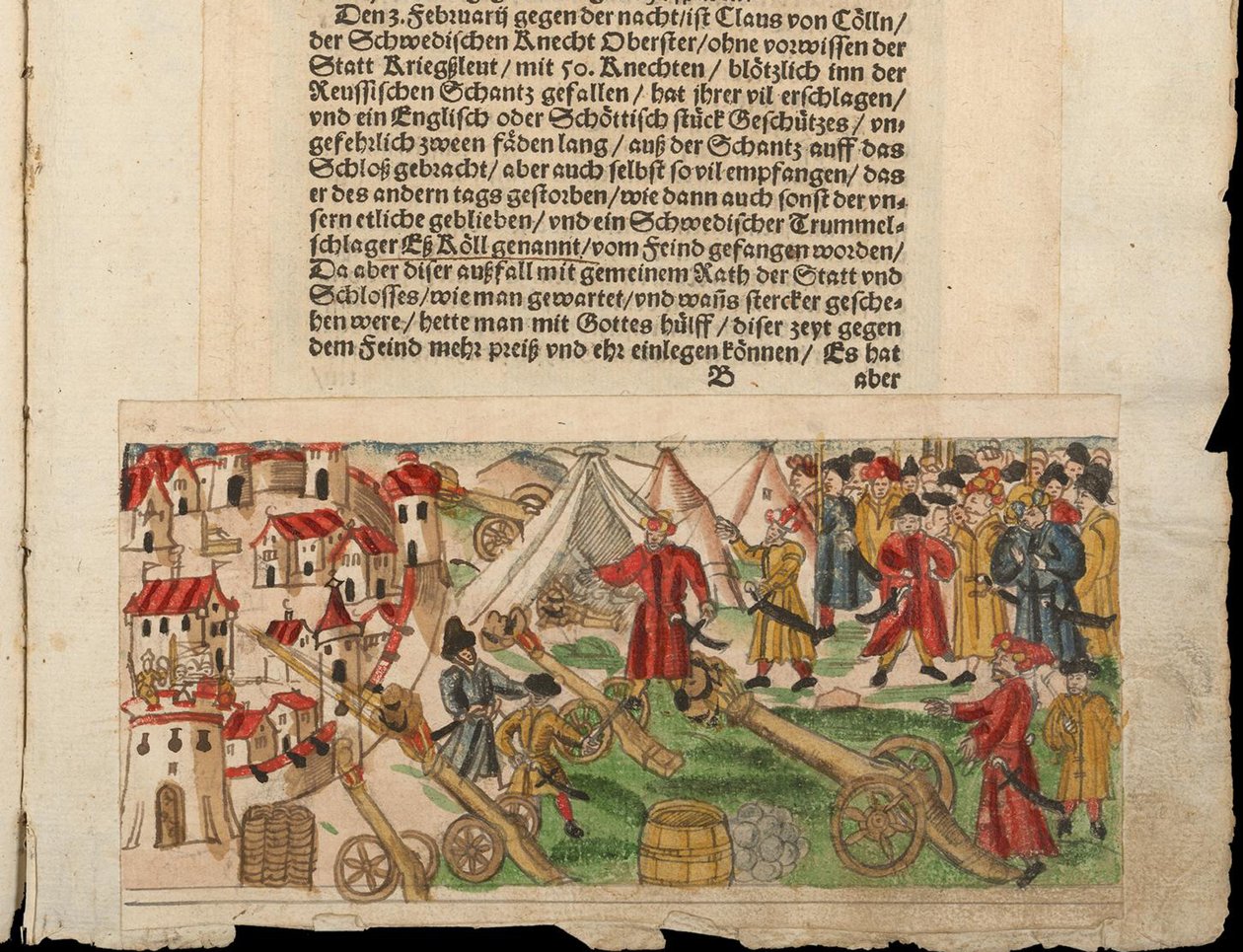 Belagerung von Reval durch die Russen im Jahr 1578. Aus Johann Jakob Wicks Sammlung von Nachrichten von Unbekannt