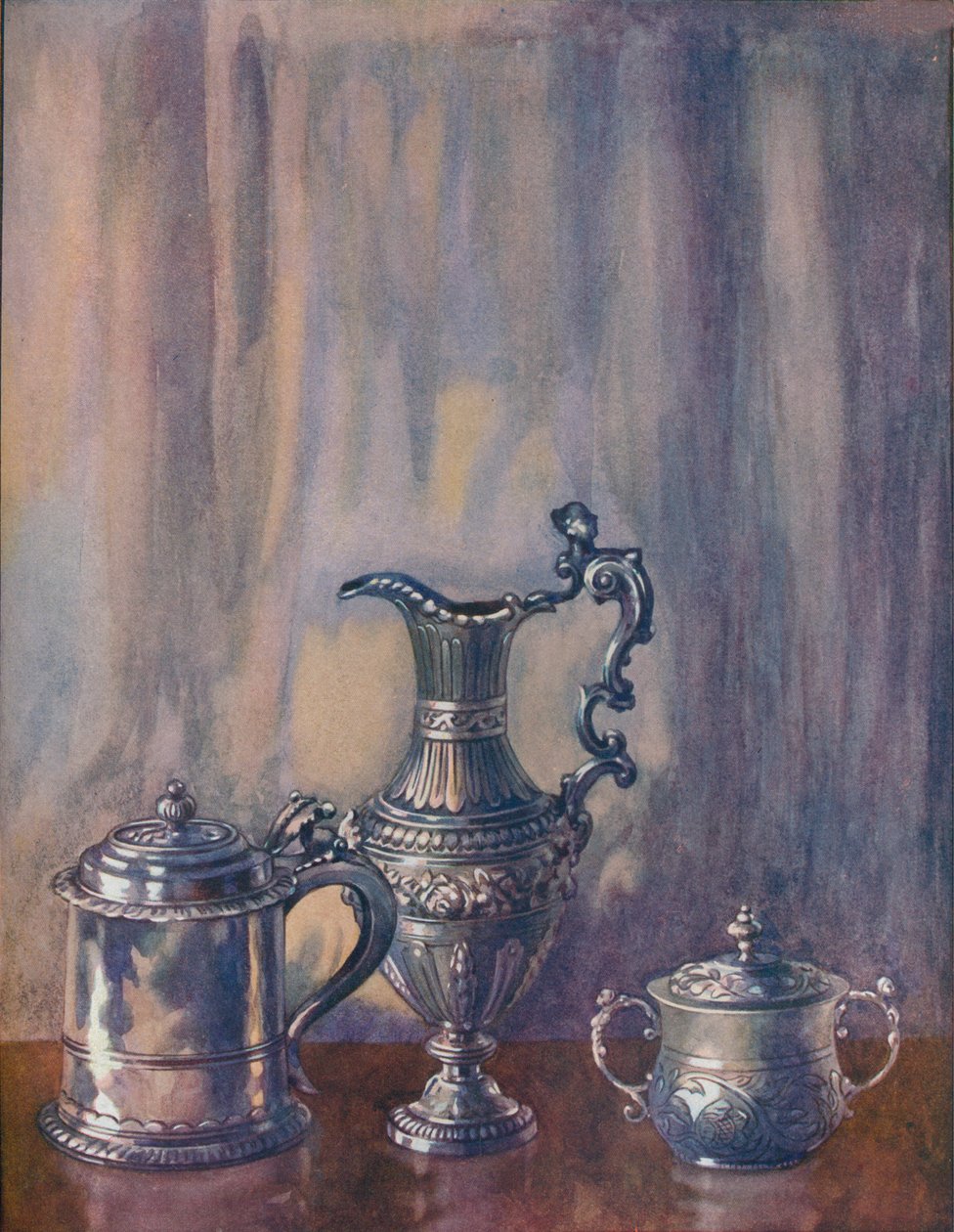 Silberner Krug, 1695, Krug, 1746, Becher und Deckel, 1658, um 19. Jahrhundert, 1920 von Unbekannt