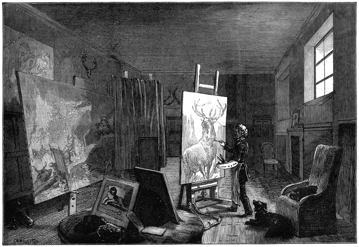 Studio von Sir Edwin Landseer 1802-1873, Brighton, East Sussex, 1874 von Unbekannt