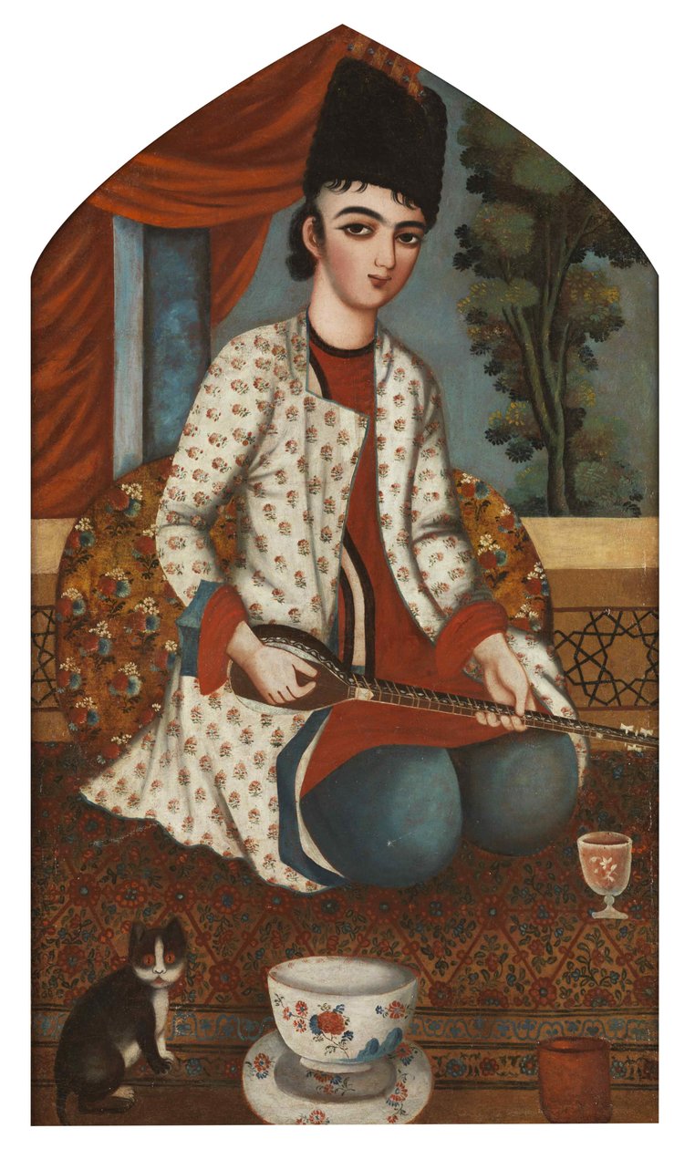 Sitar-Spieler, ca. 1830-1840 von Unbekannt